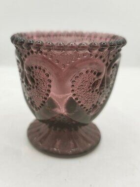 Vintage L.G. Wright Amethyst Glass Toothpick Holder